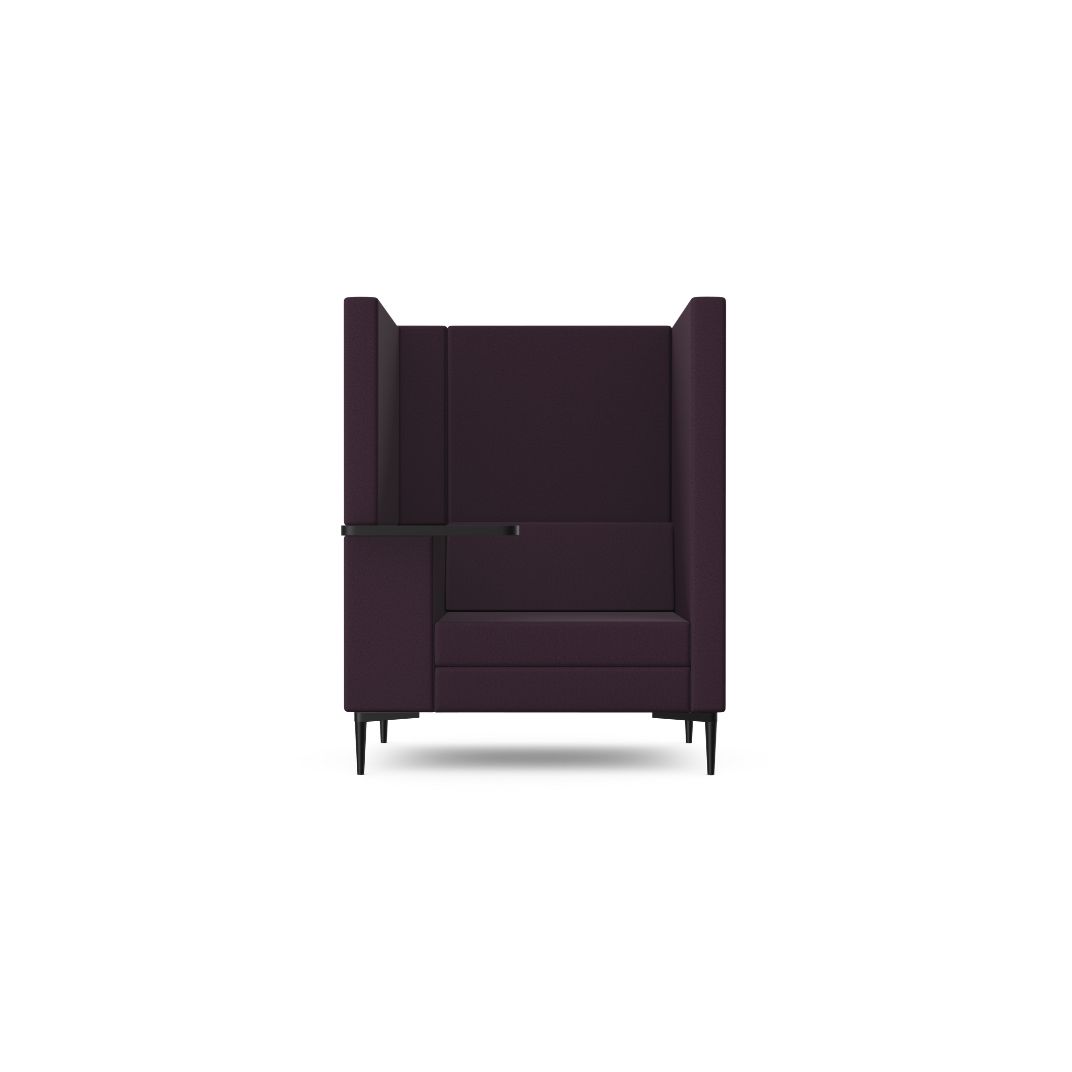 EM1-W-LH Work - Element Lite, One Seat High Back Sofa With Legs