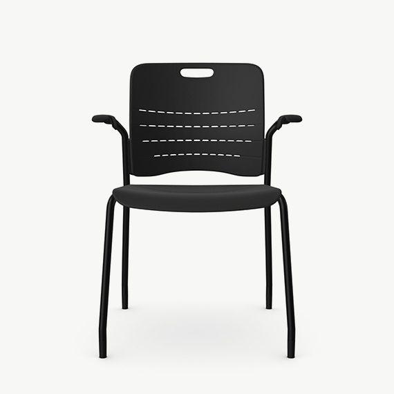 JNY01A-Jonny-4-Leg-Frame-With-Plastic-Seat-and-Back-Plastic-Glides-With-Arms-2