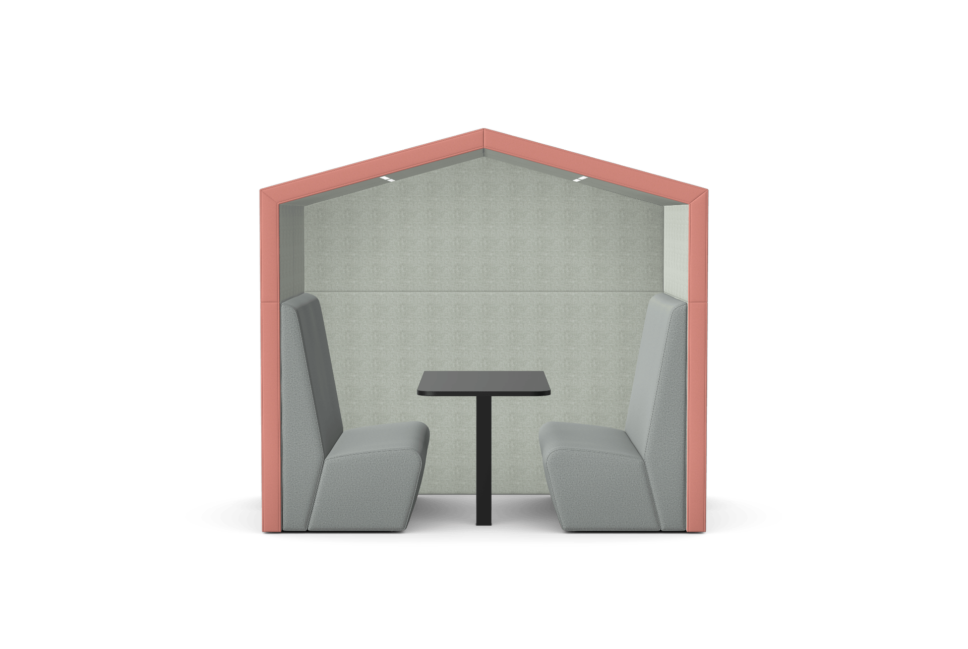 AX-4-R-LL Anex 4 Person Meeting Booth with Linear lights