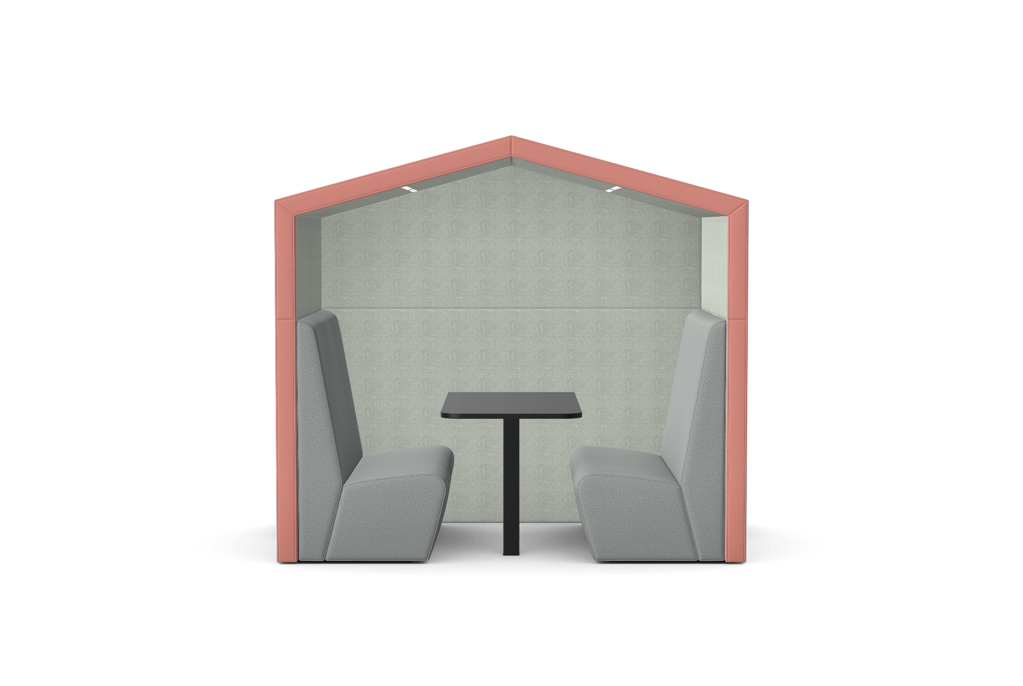 AX-4-R-LL Anex 4 Person Meeting Booth with Linear lights