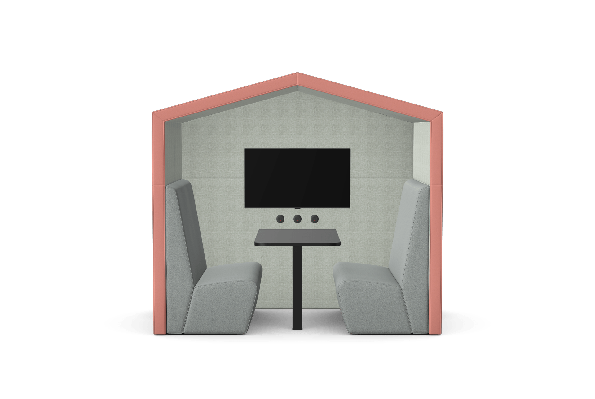 AX-4-R-NL Anex 4 Person Meeting Booth natural with no lights