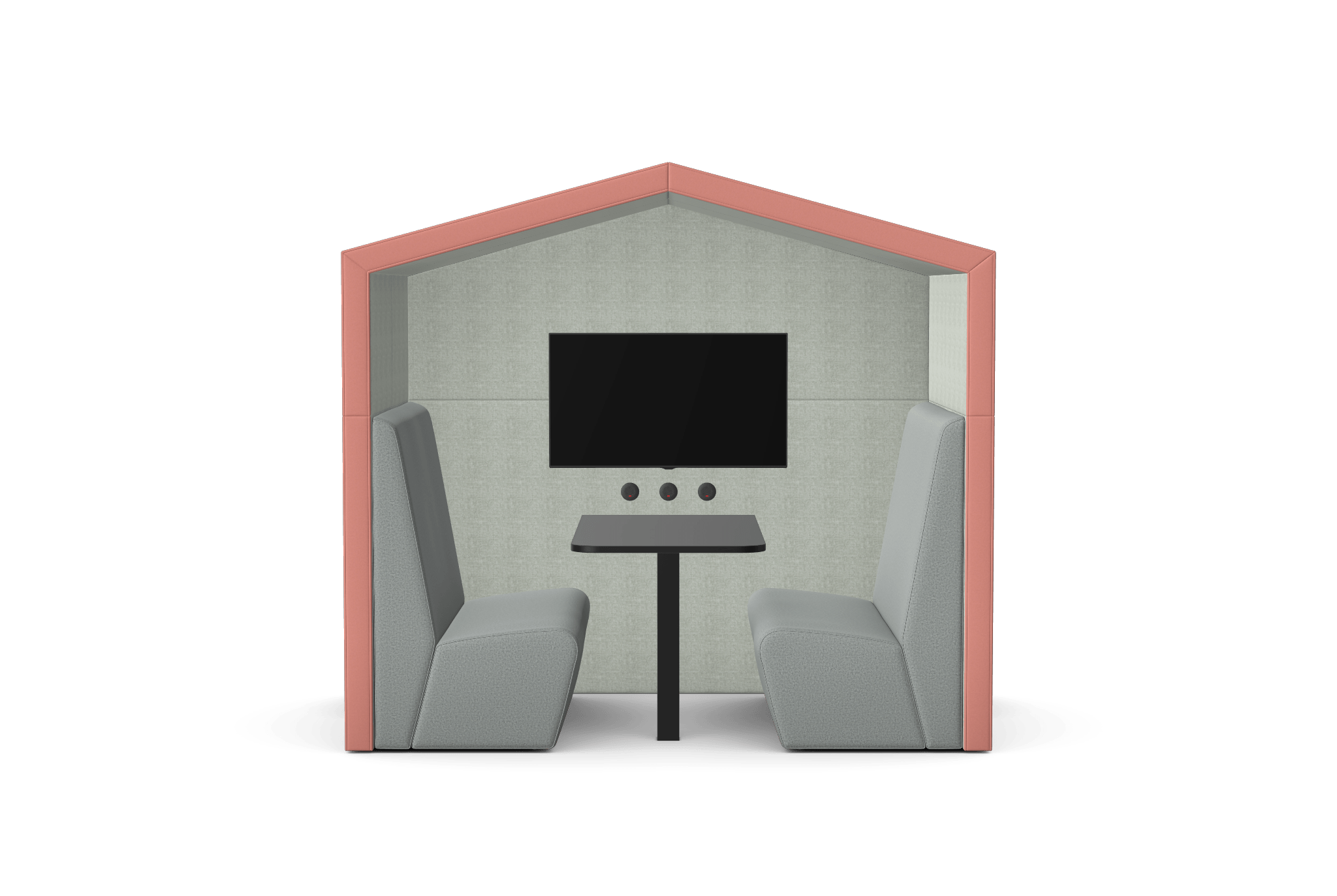 AX-4-R-NL Anex 4 Person Meeting Booth natural with no lights
