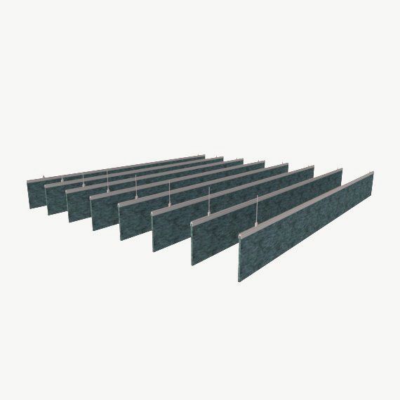 BRE12-240-20 Allsfar Straight Bladed Baffle 200mm drop 12mm