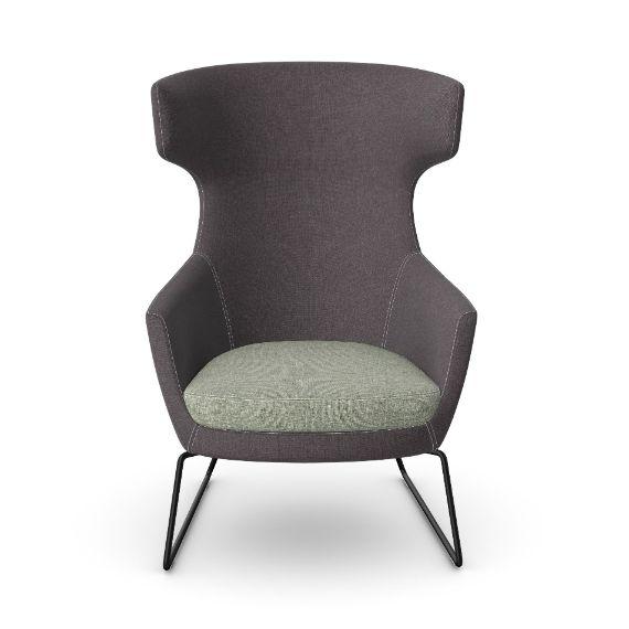 IKL.S Ikon Lounge Chair with Skid Frame