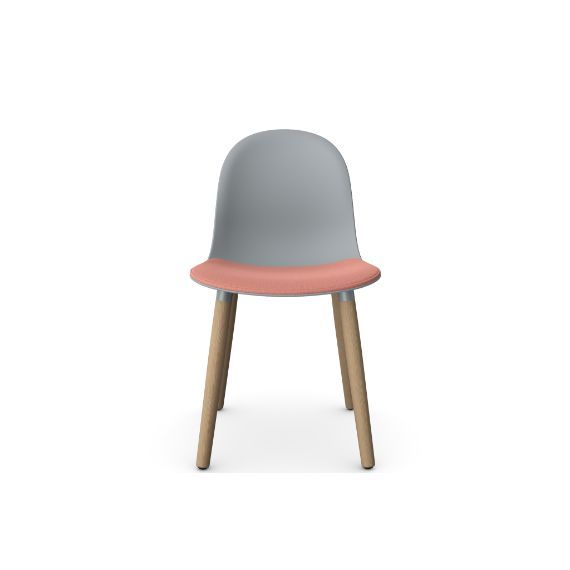 KIN103U1 - Kin Side Chair, Wood Legs with Upholstered Seat Pad