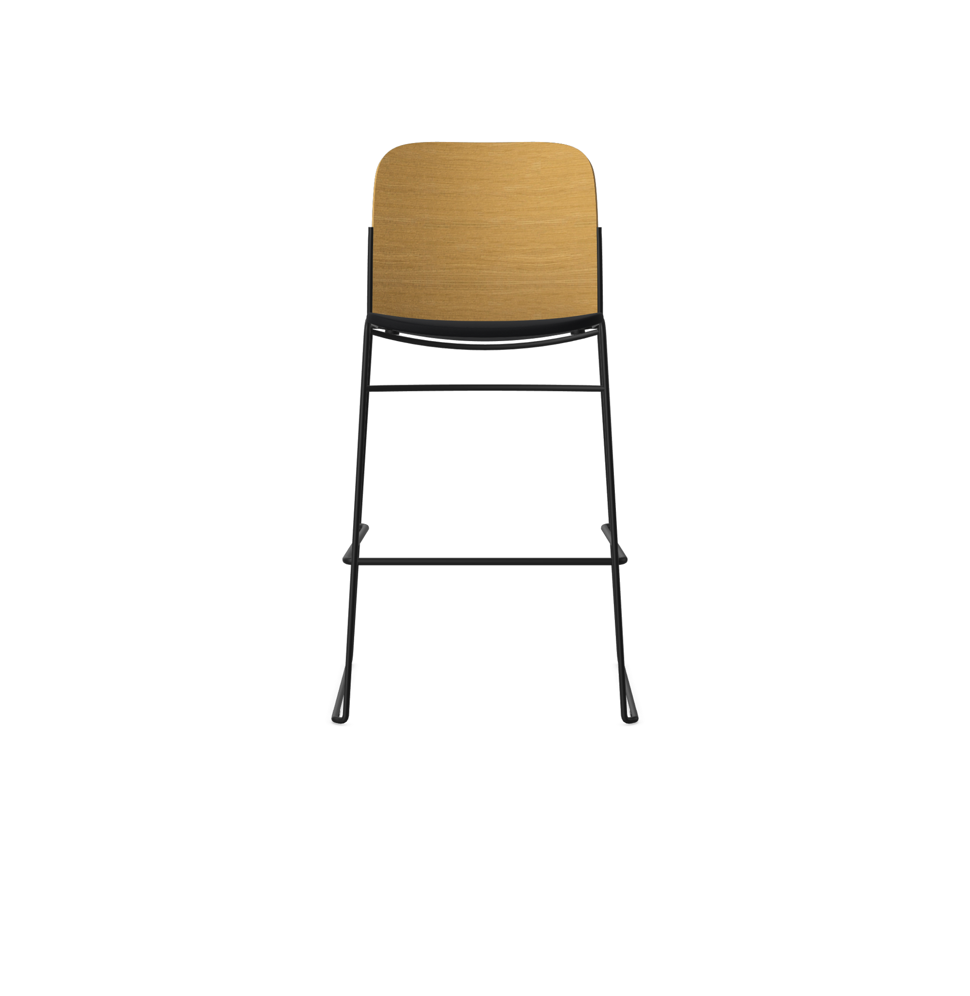 HSW430 Densiti Stool with Upholstered Seat and Wood Back with No Arms