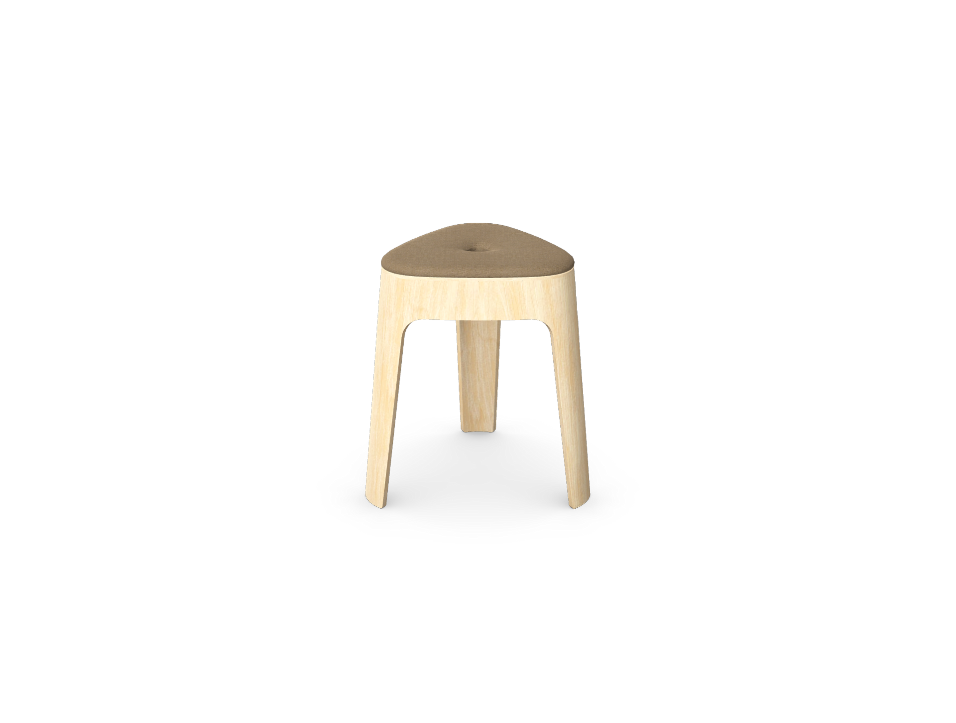 OTY01U1 Ooty Stool with Ash Veneer Plywood Frame and Upholstered Seat Pad.