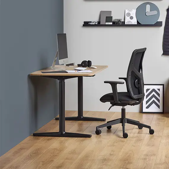 HWOBA - Homeworking Height Adjustable Desk and Chair Bundle