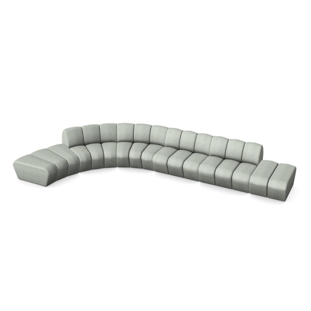 Aura Lounge Modular Three Concave Sofa - more configurable units available on request