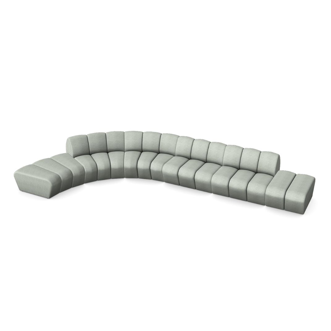 Aura Lounge Modular Three Concave Sofa - more configurable units available on request