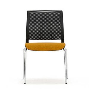 ADL12 Ad-Lib Chair With Upholstered Seat and Plastic Back, Without Arms