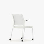ADL2AC Ad-Lib Four Leg Motion Chair With Plastic Seat and Back With Arms