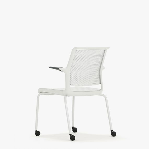 ADL2AC Ad-Lib Four Leg Motion Chair With Plastic Seat and Back With Arms