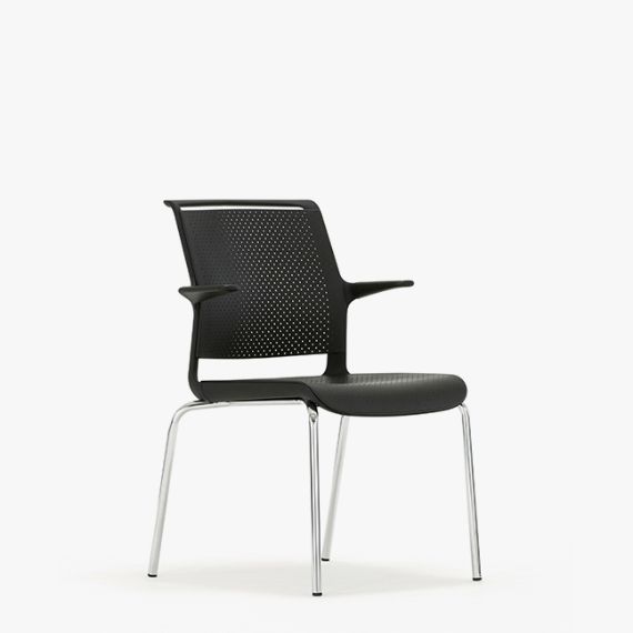 ADL2A Ad-Lib Chair with Plastic Seat and Back, With Arms