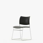 HD410A Elios Upholstered Seat and Plastic Back With Arms