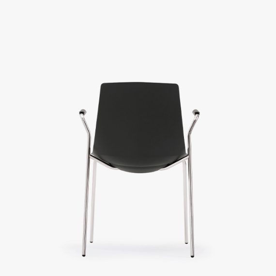 ARL11A Arlo Side Chair With 4 Leg Arm Frame, Upholstered Seat Pad