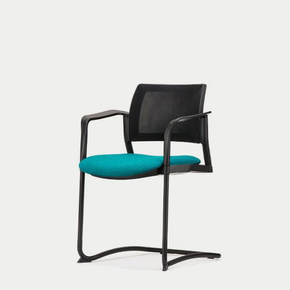 KM10A  Kyos With Arms Cantilever Frame Upholstered Seat