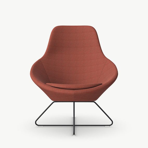 A632 Conic Lounge Chair With Integral Headrest