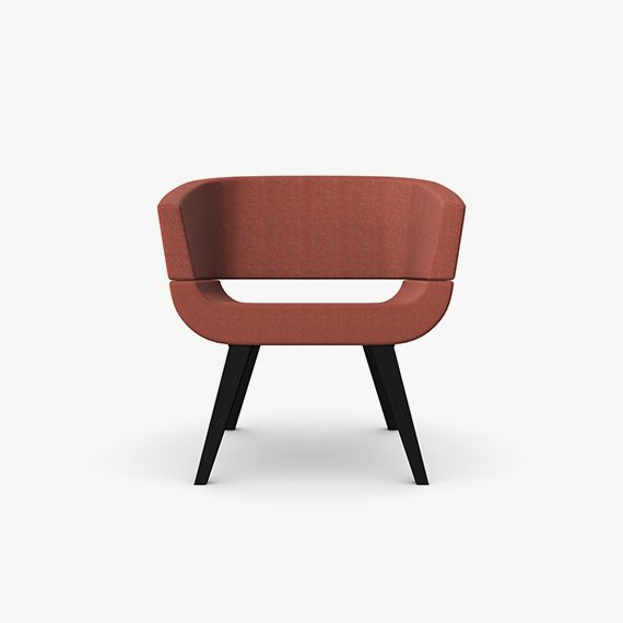 A825 Lola Chair With Wooden Legs