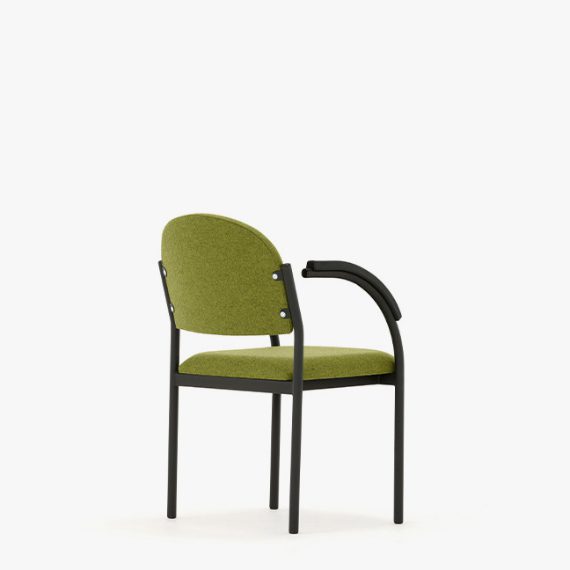 A901 Public Space With Arms, 4 Legs, Upholstered Seat and back