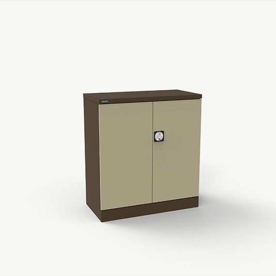 Kontrax Steel Cupboard - 1020mmH 2 double door - assembled c/w 1 shelf