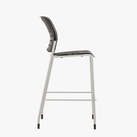 JNY05 Jonny Stool, 4 Leg Frame With With Plastic Seat and Back, Plastic Glides Without Arms