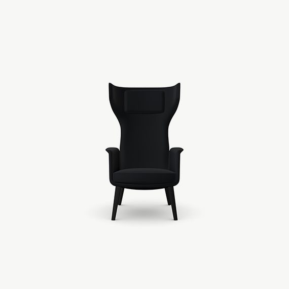 TAR403 Tarry Wing Lounge Chair With Wooden Legs