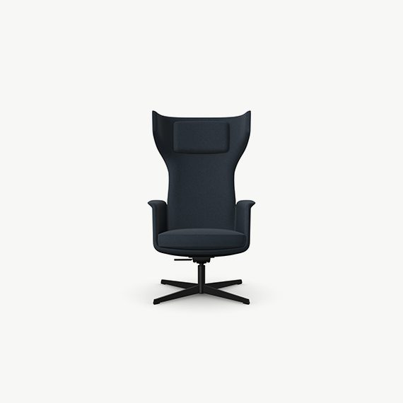 TAR405 Tarry Wing Lounge Chair With 4 Star Swivel Base