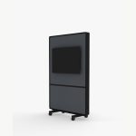 AW2012FFM Adapt Wall Media with Fabric Upper Panels and Fabric Lower Panels