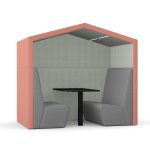 AX-4-R-LL  Anex 4 Person Meeting Booth with Linear lights