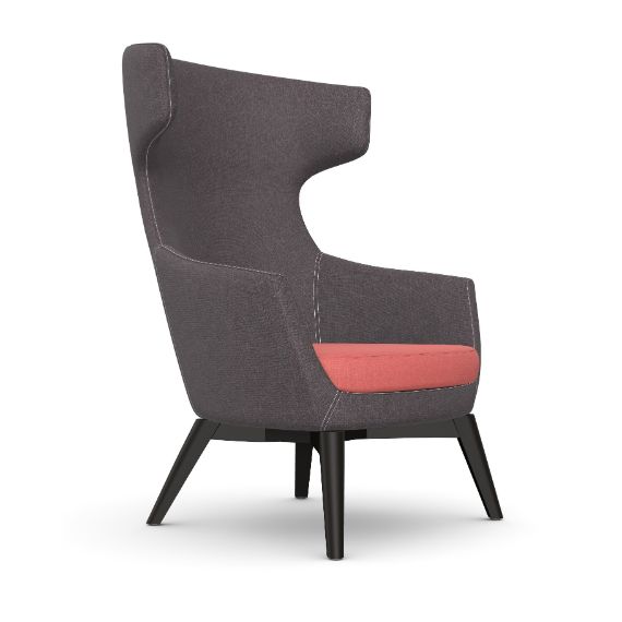 IKL.W Ikon Lounge Chair with Wooden Frame