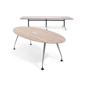 MO-01 - Pars Oval Tables with I-Frame 1800 x 900mm