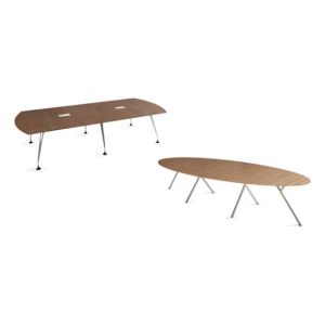 MC-04 - Pars Curved End Table with I-Frame 2000 x 1000mm