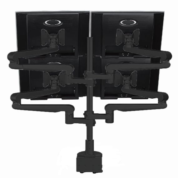 CMS2980B -  Ascend Multimount Quad Screen with Desk Clamp