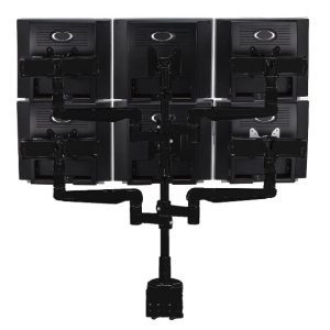 CMS2981B -  Ascend Multimount Six Screen with Desk Clamp and Lateral Extension Plates