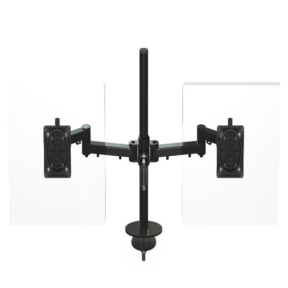XSTREAM2PMCOMB02W - X-Stream Dual Beam Monitor Arm, Mounted on a Stream Pole with Through Desk Fixing