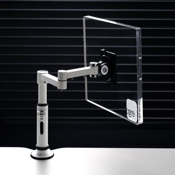 XSTREAMCOMB02W - X-Stream 2 Beam Monitor Arm with Through Desk and Clamp Fixing