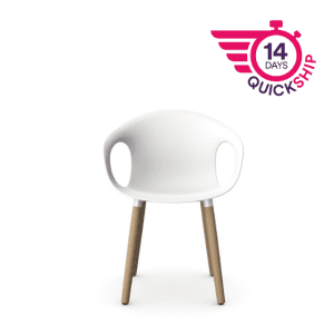 KIN203 - Kin Arm Chair, Wood Legs