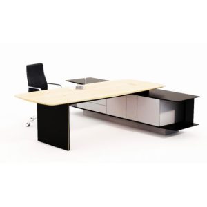 V317L2209N - Vantage Soft Rectangular Peninsular Desk - Left Handing with No Modesty Panel