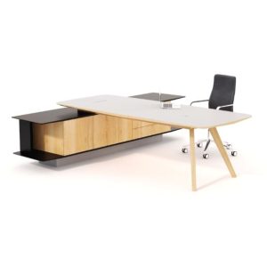 V317R1809M - Vantage Soft Rectangular Peninsular Desk - Right Handing with Half Modesty Panel