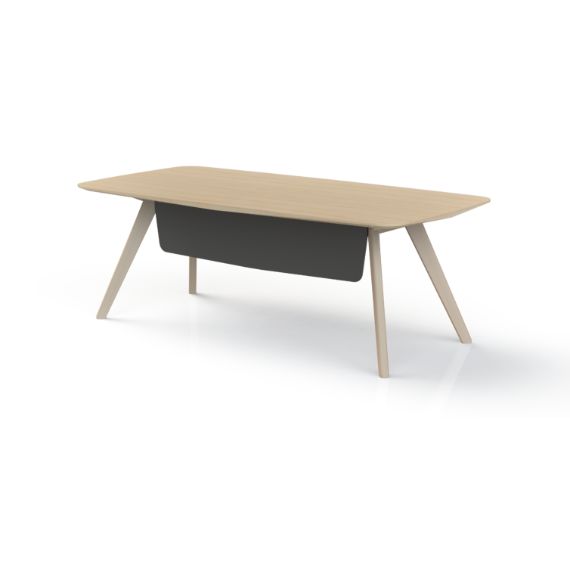 V307N2209M - Vantage Soft Rectangular Free Standing Desk with Half Modesty Panel